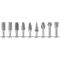 CLE-LINE 1855 Double Cut Carbide Burr Set, 9 Pieces Absolute Business Supply