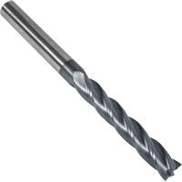 Fraise en bout carr&eacute;e extra longue 30° S237, 1/4" dia., 4" lo, 4 cannelures, 1/4" tige, Carbure Absolute Business Supply