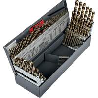 Jeu de forets s&eacute;rie courte combin&eacute;s robustes, 115 morceaux, Acier rapide au cobalt Absolute Business Supply