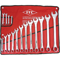ICW-16 Professional Raised Panel Wrench Set, Combination, 16 Pieces, Imperial Absolute Business Supply
