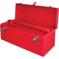 ATB100 Portable Tool Box with Metal Tool Tray, 8-3/4" D x 21" W x 9" H, Red Absolute Business Supply