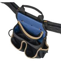 Combin&eacute;s de ceinture &agrave; outils &agrave; 20 pochettes, Polyester, Noir Absolute Business Supply