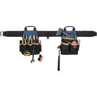 Combin&eacute;s de ceinture &agrave; outils &agrave; 20 pochettes, Polyester, Noir Absolute Business Supply