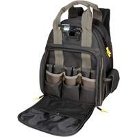 Sacs &agrave; dos pour outils Techgear &agrave; 53 pochettes, 16" lo x 13-1/4" la, Noir, Polyester Absolute Business Supply