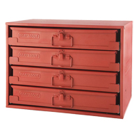 R&acirc;telier avec 4 boîtes &agrave; compartiments, 4 compartiments, 20-1/2" la x 12-1/2" p, 14-5/8" h, Rouge Absolute Business Supply