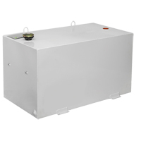 Steel Fuel Transfer Tank, Steel, 100 Gal. Capacity, White Absolute Business Supply