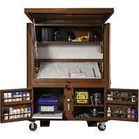 Field Office Jobsite Box, 33" W x 63" D x 80" H, Steel, Red Absolute Business Supply