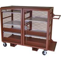 Armoire mobile en treillis, Acier, 49 pi³, Rouge Absolute Business Supply