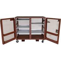 Armoire mobile en treillis, Acier, 49 pi³, Rouge Absolute Business Supply