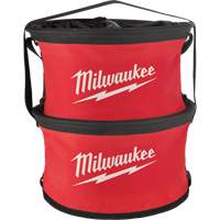 Sac range-tout style parachute, 11-4/5" lo x 11-4/5" la x 11" h, Nylon, Noir/Rouge Absolute Business Supply