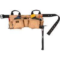 Ceinture &agrave; outils pour menuisier, Cuir, Havane Absolute Business Supply