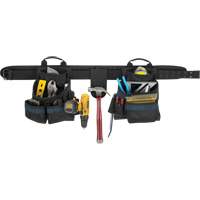 Ceinture &agrave; outils pour &eacute;lectricien, Polyester, Noir Absolute Business Supply