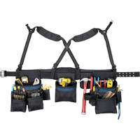 Ceinture &agrave; outils pour menuisier, Polyester, Noir Absolute Business Supply