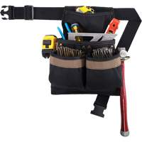 Petite ceinture &agrave; outils de luxe, Polyester, Noir Absolute Business Supply