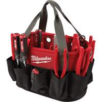 Sac ovale utilitaire, Nylon balistique, 24 pochettes, Noir/Rouge Absolute Business Supply