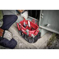 Sac ovale utilitaire, Nylon balistique, 24 pochettes, Noir/Rouge Absolute Business Supply