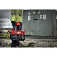 Sac ovale utilitaire, Nylon balistique, 24 pochettes, Noir/Rouge Absolute Business Supply