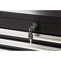 Coffre &agrave; outils industriel, 26" la, 4 tiroirs, Noir Absolute Business Supply