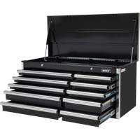 Coffre &agrave; outils industriel, 41" la, 10 tiroirs, Noir Absolute Business Supply