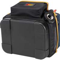 Porte-outils &eacute;lectrique/CHVAC &agrave; base moul&eacute;e, Polyester balistique, 20 pochettes, Noir/Bleu Absolute Business Supply