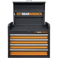 Coffre &agrave; outils de s&eacute;rie GSX, 26" la, 4 tiroirs, Noir/Orange Absolute Business Supply