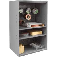 Armoire d'entreposage de produits abrasifs avec panneau perfor&eacute;, Acier, 19-7/8" x 14-1/4" x 32-3/4", Gris Absolute Business Supply