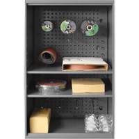 Armoire d'entreposage de produits abrasifs avec panneau perfor&eacute;, Acier, 19-7/8" x 14-1/4" x 32-3/4", Gris Absolute Business Supply