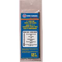 12 lames de scie &agrave; chantourner &agrave; dents invers&eacute;es, Coupe spirale, 0,043" la x 5" lo, 12 dents par pouce Absolute Business Supply