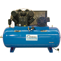 Compresseurs d'air s&eacute;rie industrielle - Compresseurs horizontaux - Deux &eacute;tages, 200 gal. (240 gal. US) Absolute Business Supply
