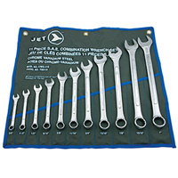 11-Piece SAE Raised Panel Combination Wrench Set, Combination, 11 Pieces, Imperial Absolute Business Supply