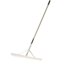 Pro Level Rakes, Aluminum Handle, 36" W, Aluminum Blade, 36 Tines Absolute Business Supply