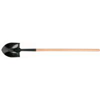 Round Point Shovel, Tempered Steel Blade, Hardwood, Straight Handle Absolute Business Supply