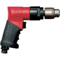 Non-Reversible Drills, 21 CFM, 1/4" NPTF, 89 dBA, 3/8" Chuck, Keyed Absolute Business Supply