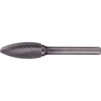CLEVELAND Solid Carbide Burrs - Flame Shaped, 1/8" Dia., 1/8" Shank Absolute Business Supply
