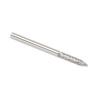 CLEVELAND Solid Carbide Burrs - Tree Shape Pointed End, SG-44, 3 mm Dia., 1/8" Shank Absolute Business Supply