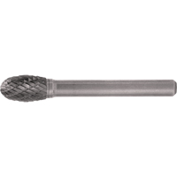 CLEVELAND Solid Carbide Burrs - Oval Shape, SE-7, 3/4" Dia., 1/4" Shank, 1" Depth of Cut Absolute Business Supply