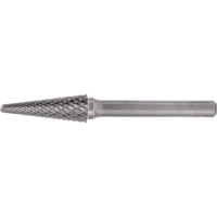 CLEVELAND Solid Carbide Burrs - Taper Shape Radius End 14°, 1/4" Shank Absolute Business Supply
