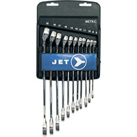 Fully Polished Long Pattern Combination Wrench Set, Combination, 11 Pieces, Metric Absolute Business Supply