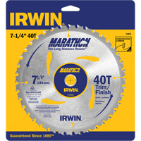 Lames de scie pour entrepreneur - Lames de scie Marathon, 7-1/4", 40 dents, Pour Bois Absolute Business Supply