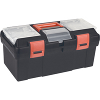 Coffres &agrave; outils en plastique, 17-1/2" la x 9-1/2" p x 8" h, Noir Absolute Business Supply