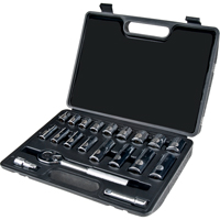 Socket Set, 20 Pcs, 3/8" Drive Size, Deep Absolute Business Supply