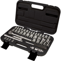 1/4" & 3/8" Drive SAE/Metric Socket Set, 41 Pcs Absolute Business Supply