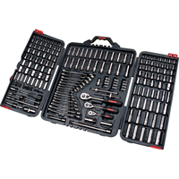1/4", 3/8" & 1/2" Drive SAE/Metric Socket & Wrench Set, 210 Pcs, Deep Absolute Business Supply