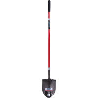 Heavy-Duty Round Point Shovel, Carbon Steel Blade, Fibreglass, Straight Handle Absolute Business Supply