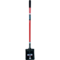 Heavy-Duty Square Shovel, Fibreglass, Carbon Steel Blade, Straight Handle, 47-1/2" Long Absolute Business Supply
