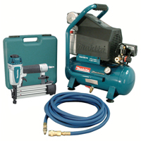 Trousses de compresseur d'air et Cloueuse Brad, &eacute;lectrique, 2,6 gal. (2,6 gal. US), 130 PSI, 120/1 V Absolute Business Supply