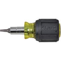 Stubby Multi-Bit Screw Driver With Sq.Recess, 3-1/5" L, Cushion Grip Handle Absolute Business Supply