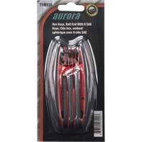 Jeu de cl&eacute;s hexagonales &agrave; bout sph&eacute;riques repliables, 9 mcx, Imp&eacute;rial Absolute Business Supply