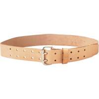 Ceinture &agrave; double ardillon, Cuir, Beige Absolute Business Supply