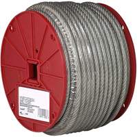C&acirc;ble m&eacute;tallique, 250' (76,2 m) x 1/8", 340 lb (0,17 tonne), Rev&ecirc;tement de vinyle Absolute Business Supply
